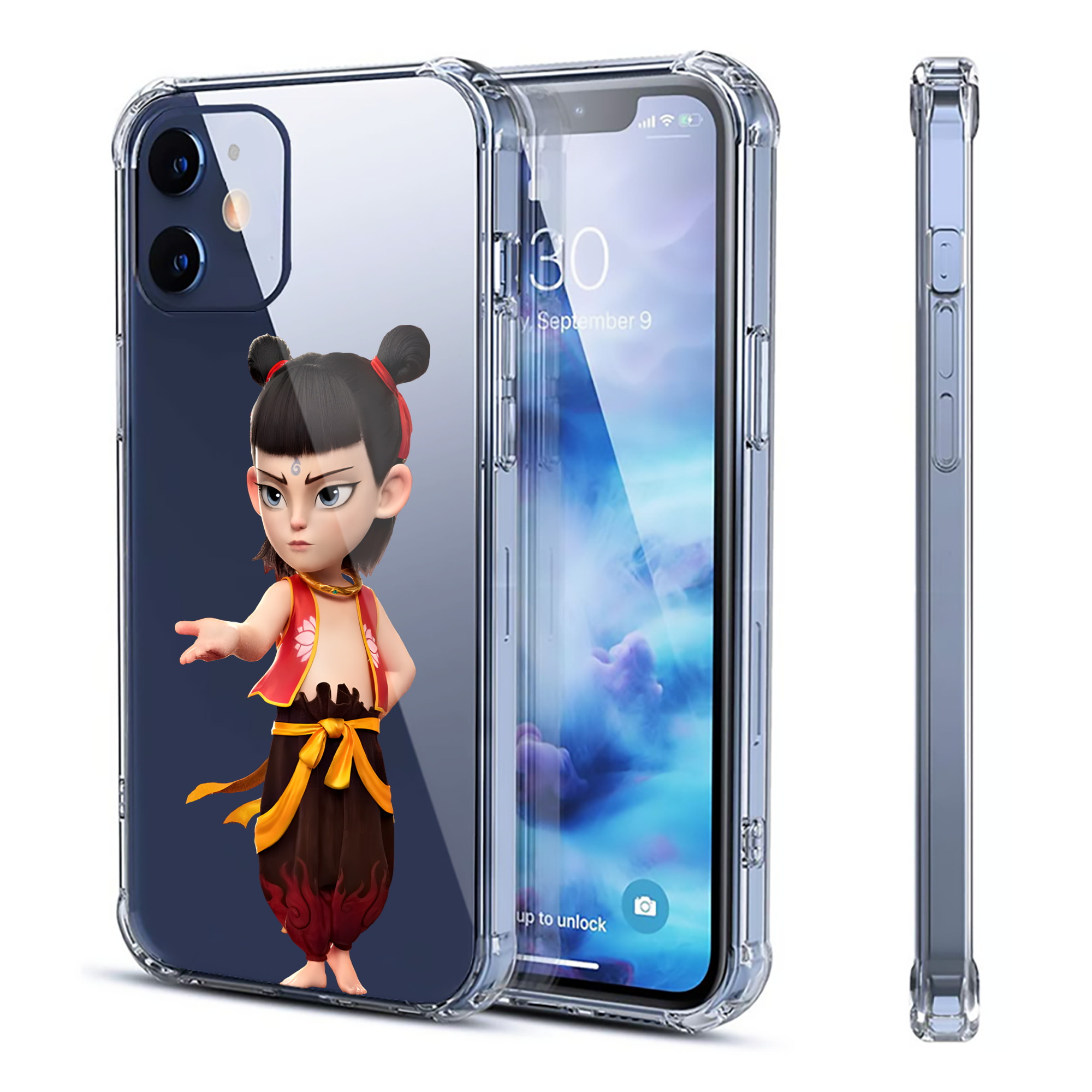 （画像用） Ne Zha 2 ナタ 魔童の大暴れ 【iPhone 12シリーズ対応】透明スマホケース（クリアソフトケース）